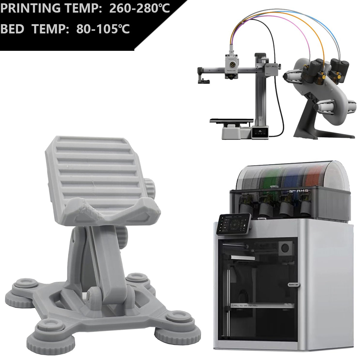 ASA Filament 1.75mm Grey, ASA 3D Printer Filament, Heat & Weather Resistant - ASA 3D Filament Perfect for Printing Outdoor Functional Parts, Dimensional Accuracy +/- 0.03mm,1KG Filaxix