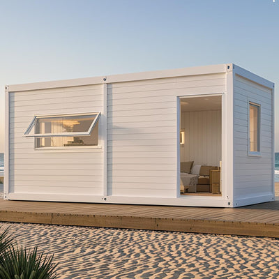 RYONGII Portable Prefab Tiny House with Bathroom | Expandable Flat-Pack Modular Home for Hotel Suites, Backyard Office & Villa | On-Site Installation 72h | Custom Design for Work/Family/Business