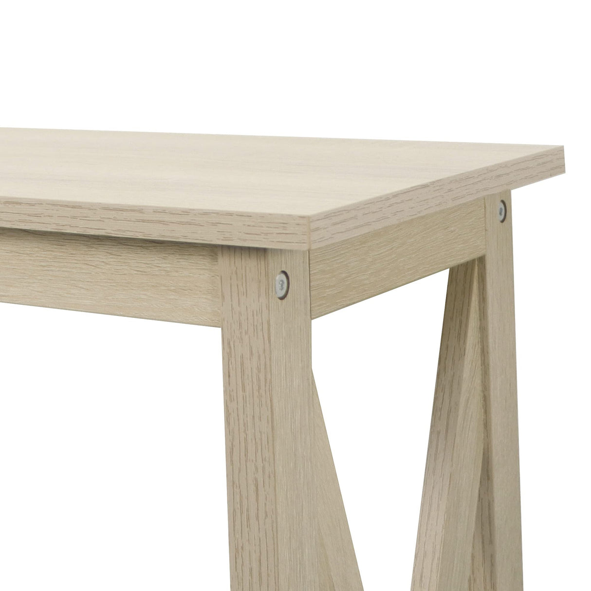 Rainbow Sophia Console Table, Modern Farmhouse Wood Entryway / Sofa Table with 2-Tier Storage, 39 Inch, White Oak Rainbow Sophia