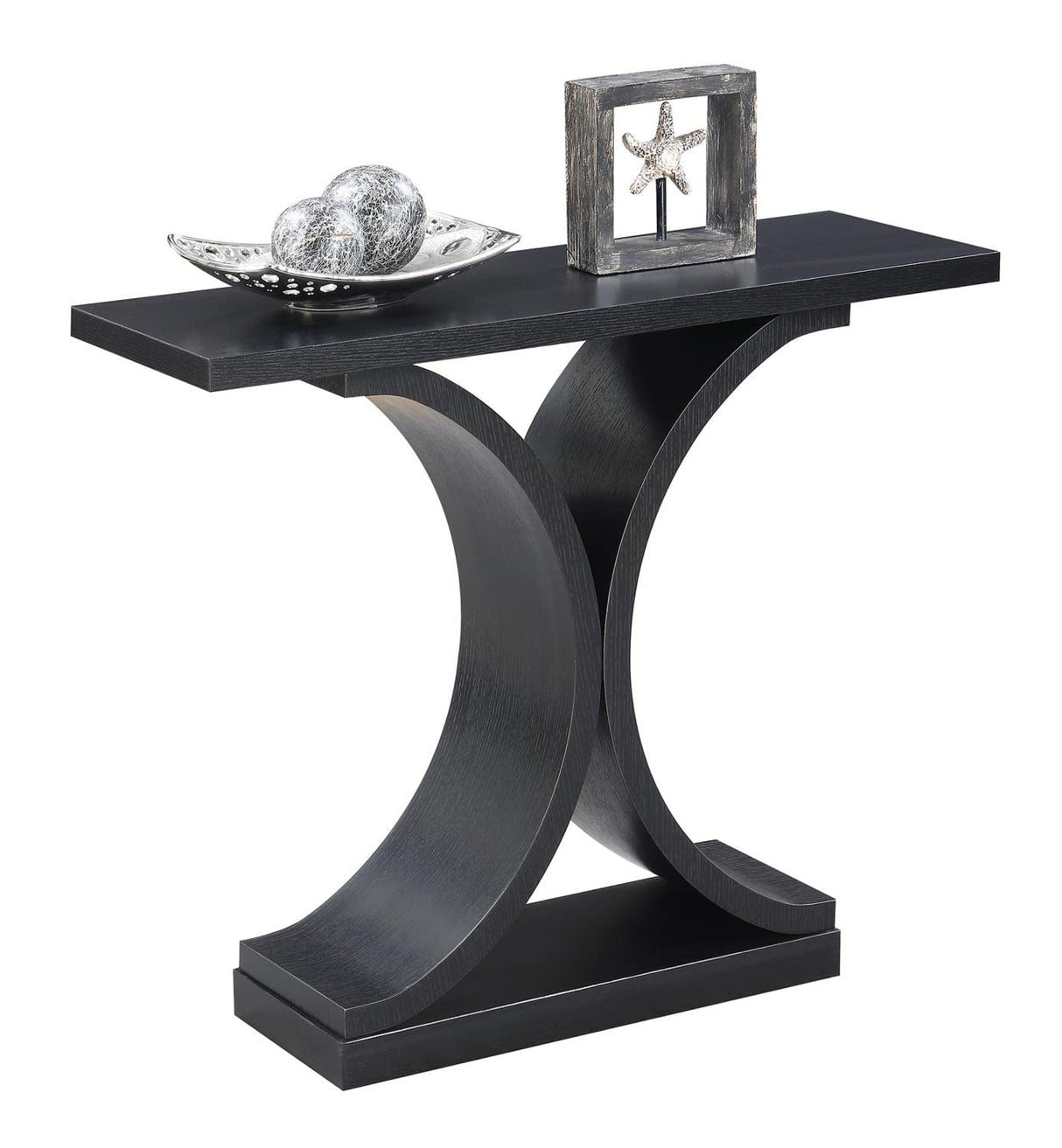 Convenience Concepts Newport Infinity Console Table, Black Convenience Concepts