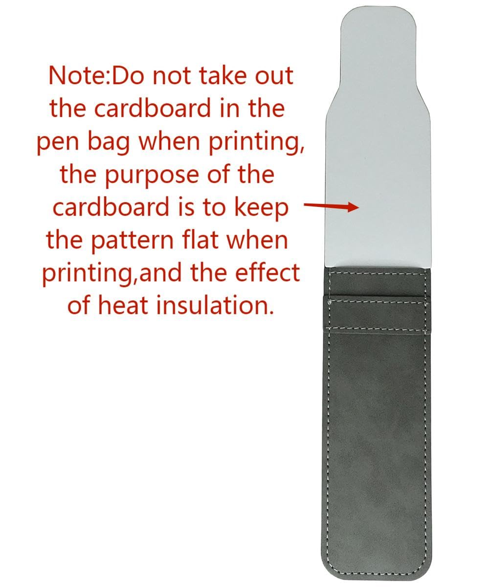 Yongkang Sublimation Pen Bag Pen Sleeve 3 Pieces (Blank Leather + Colored Leather) Capacity of 1-3 pens DIY Process (Black) Yongkang