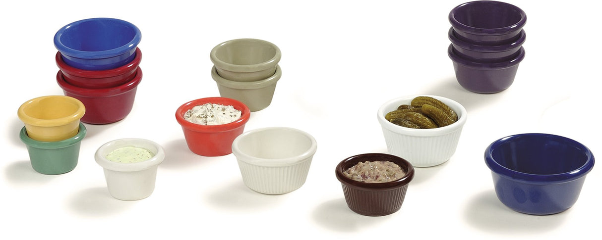 Carlisle FoodService Products Plastic Ramekins, Sauce Bowl For Catering, Kitchen, Restaurant, 3 Ounces, Cobalt Blue Carlisle FoodService Products