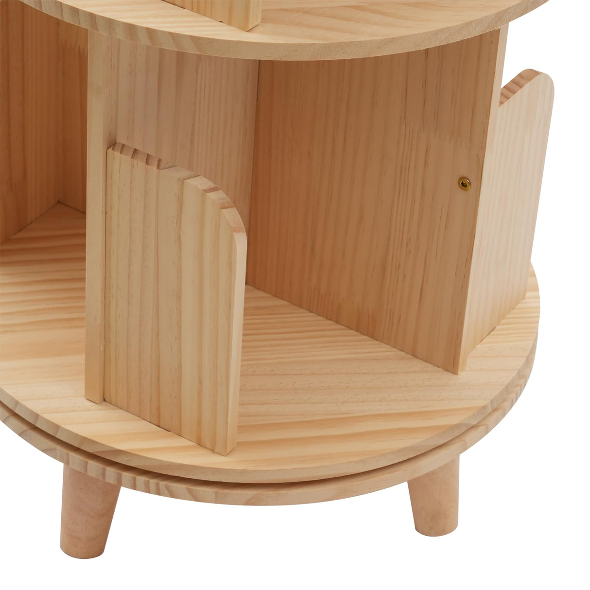 6-Tier DYRABREST Rotating Bookshelf - Stylish Wood Bookcase for Organising Books and Decor DYRABREST