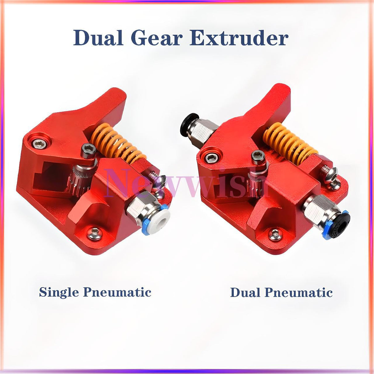 Newwish Ender 3 Dual Gear Extruder,Dual Drive Metal Extruder for Ender 3 V2/Pro/Ender 5/Plus/Ender 3 Neo/Max Neo/CR-6 SE/CR-10/10S/10S Pro 3D Printer Extruder.(Motor Shaft>20mm) Newwish
