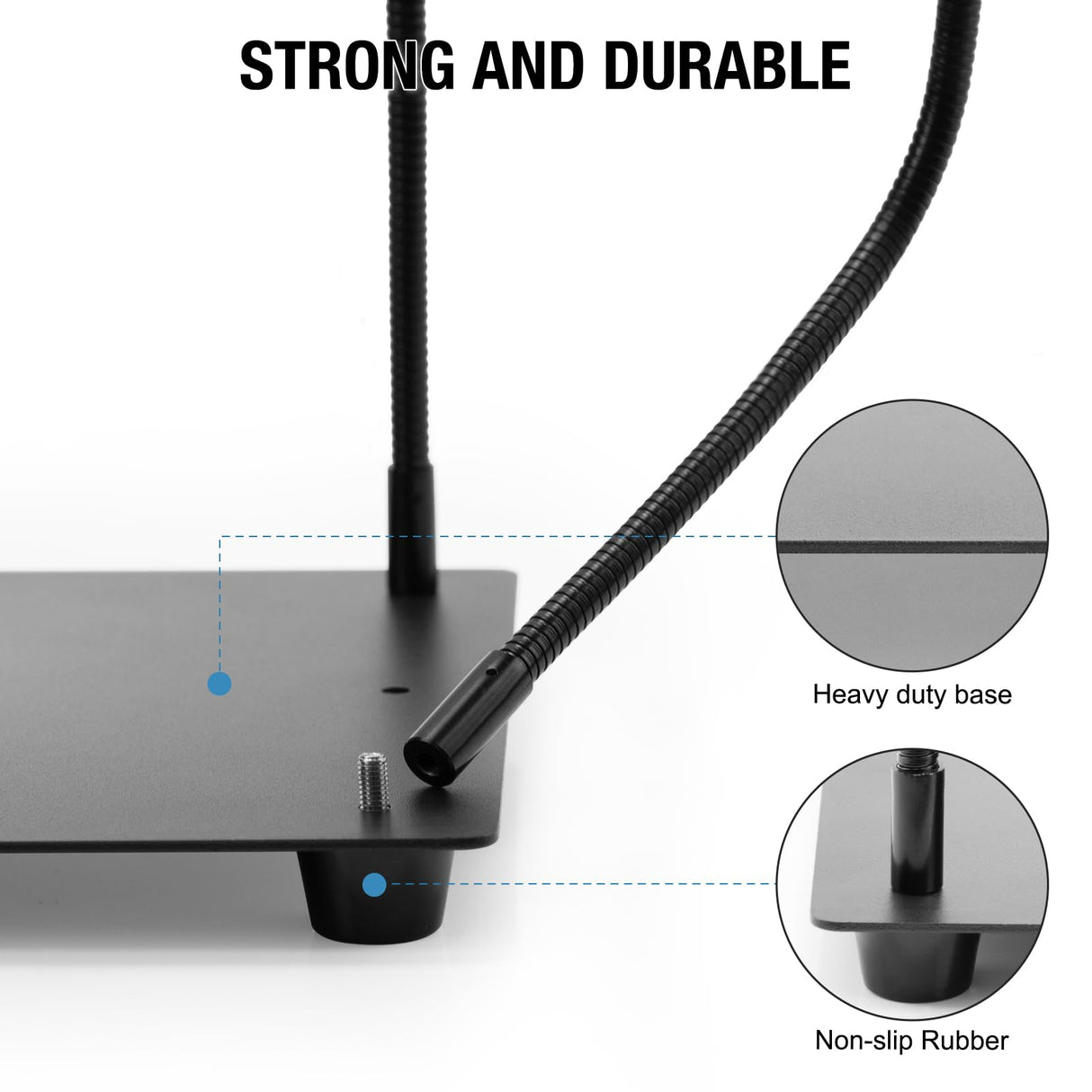 Helping Hands Soldering, PCB Holder Soldering Station Third Hand Tool with 5X Magnifying Glass with Light, 4 Arms Helping Hands Non-Slip Steel Weighted Base for Welding OBDMONSTER