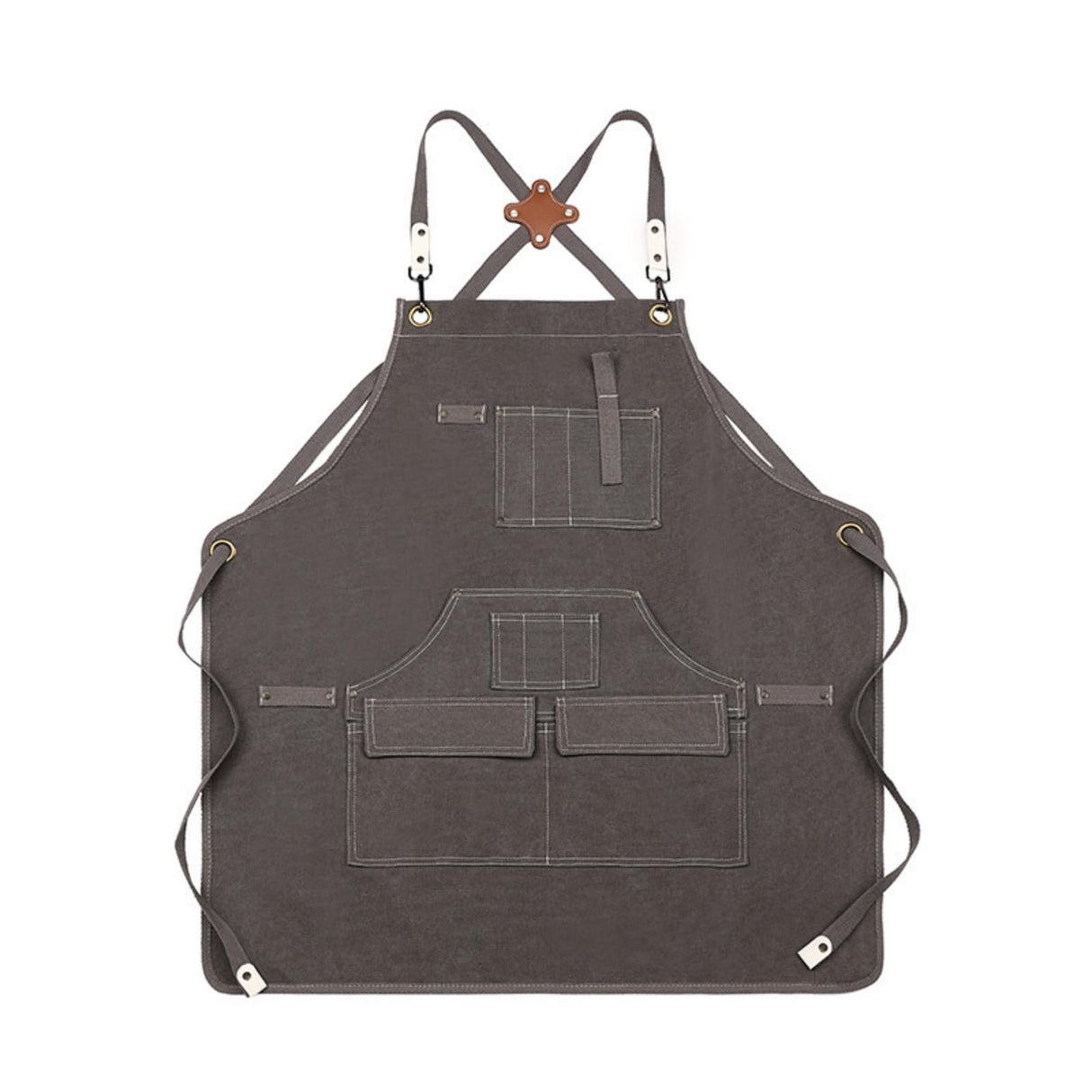 BLIRITEL Canvas Work Aprons for Men with Tools Pockets,Heavy Duty Adjustable Tools Apron, Woodworking Apron for Carpenters Mechanic (Grey) BLIRITEL