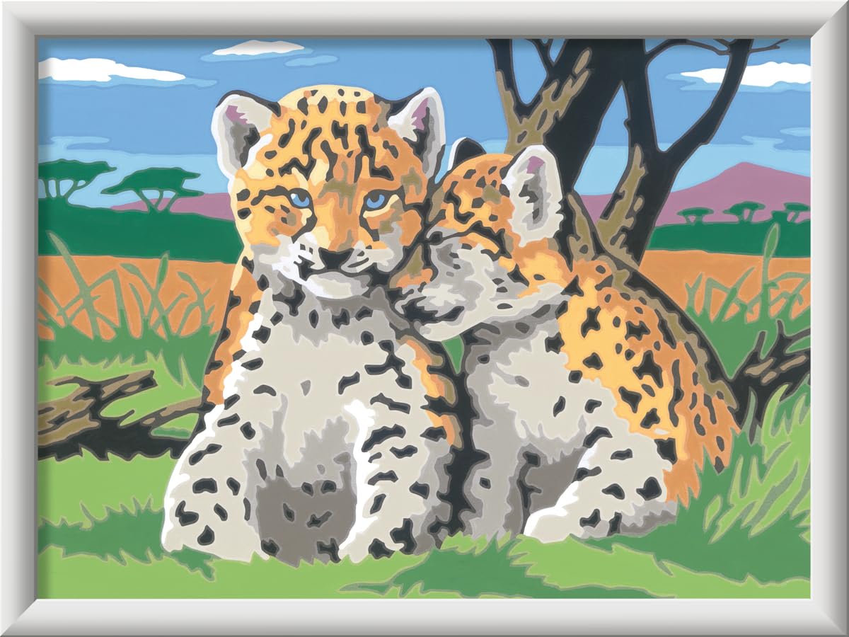 Ravensburger Safari Friends Paint by Numbers Kit for Kids - 20262 - Painting Arts and Crafts for Ages 9 and Up Ravensburger