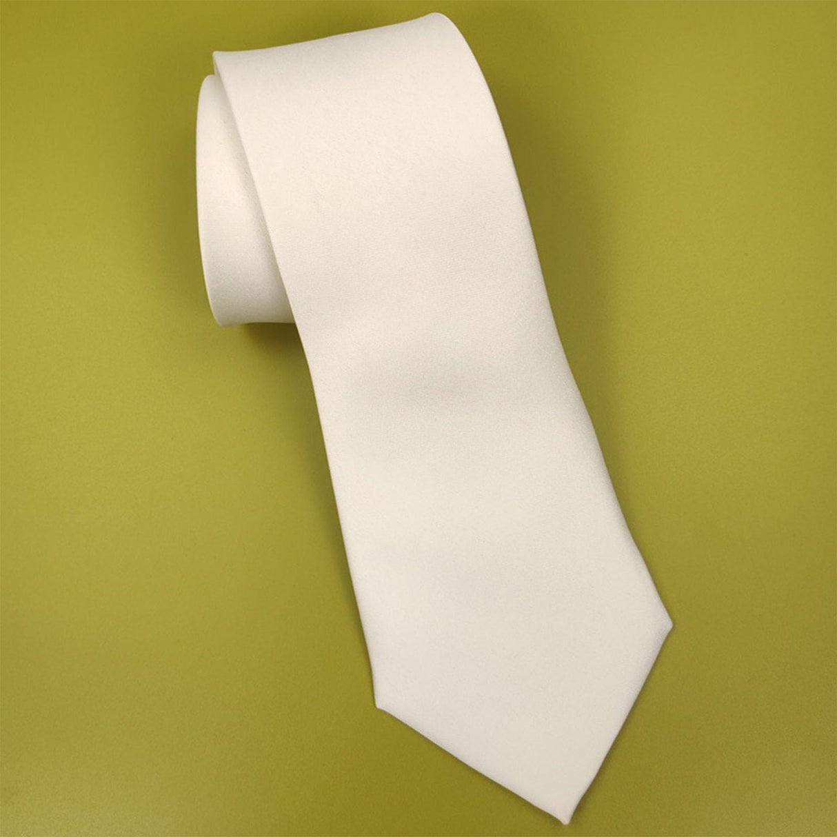 YANIYA Male Blank Sublimation Necktie Solid Color White Embryo DIY Neck Tie for Casual Formal Wedding Party Business Occassion YANIYA