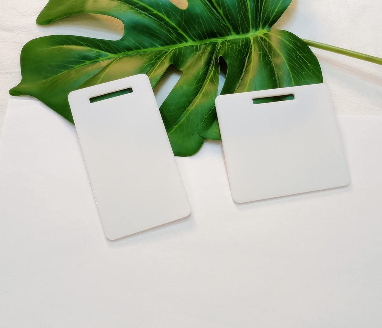 1/8" DIY RN Acrylic Badge Buddy Blanks,Set of 10 Horizontal & Horizontal Sublimation Badge Blank, Acrylic Medical Badge Decoration (White) MEYA