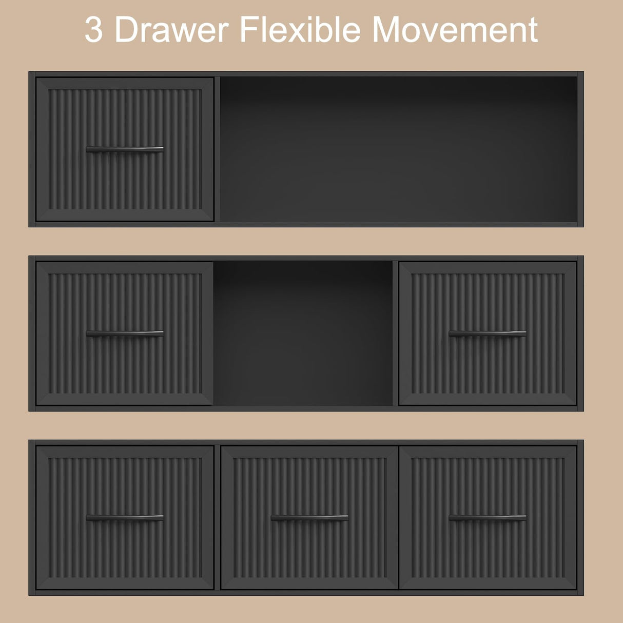 70" Tall Book Shelf and Bookcase, Tall Bookshelf with Storage, 48" Wide Modern Bookcase with Adjustable 3 Bins Storage, Large Bookshelf Wood 13" Deep Display Shelves for Living Room, Home Office,Black SOLACE FURNITURE