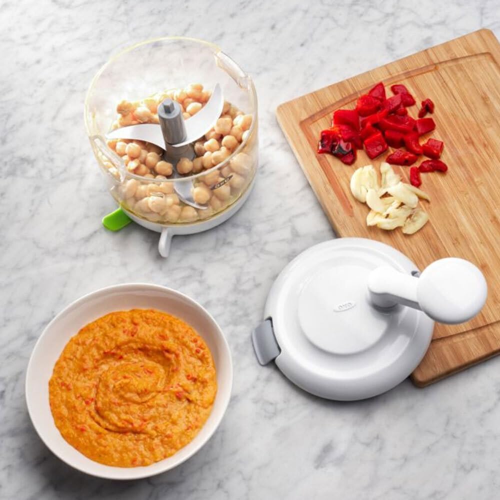 OXO Good Grips One Stop Chop Manual Food Processor, (Stainless Steel, Plastic) OXO