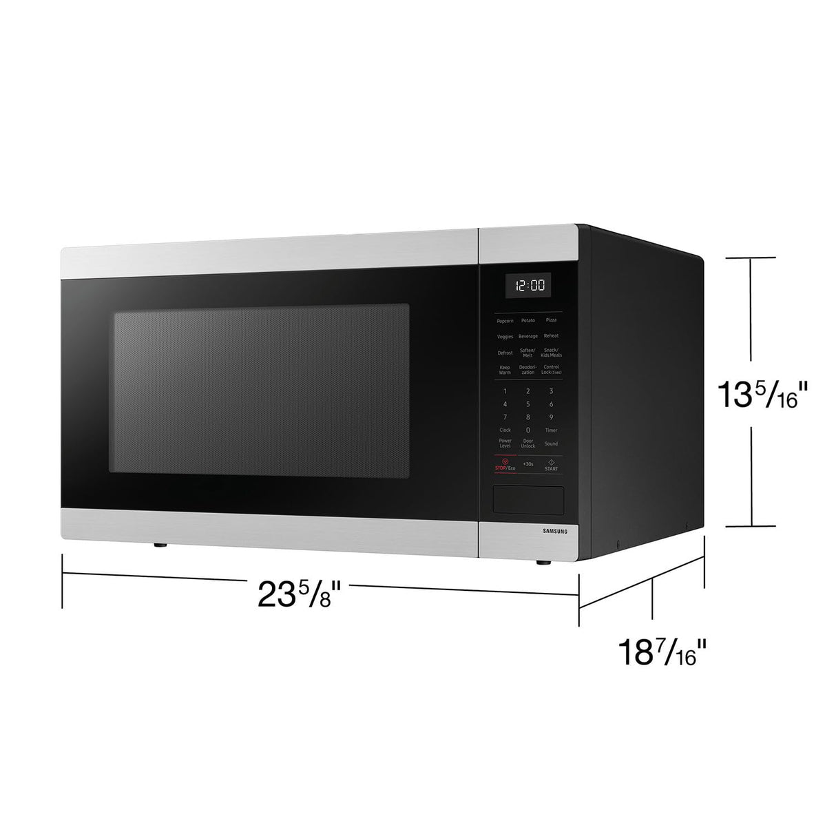 SAMSUNG 1.9 cu. ft. Countertop Microwave with Sensor Cooking, Stainless Steel, MS19DG8500SRAA SAMSUNG
