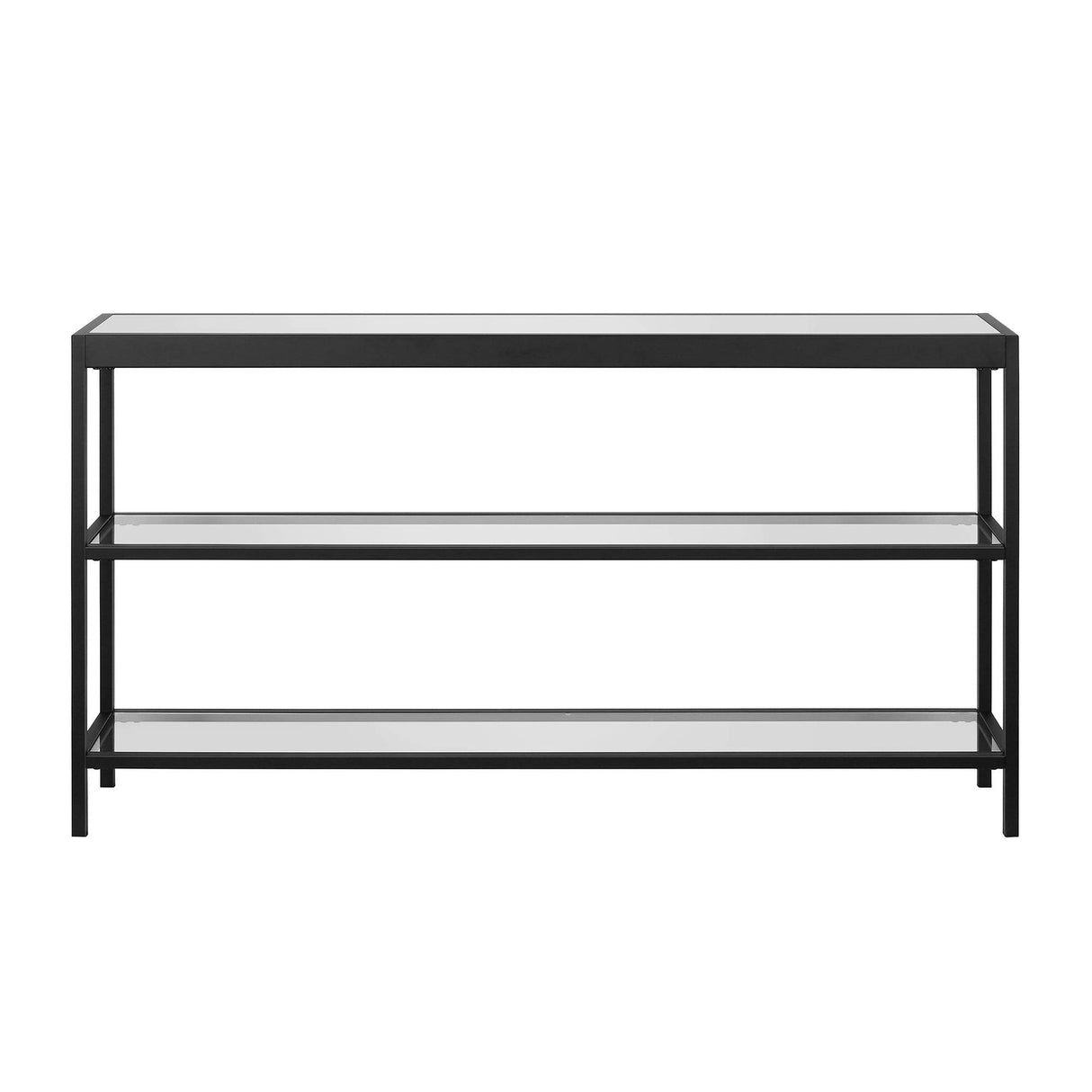 Henn&Hart 55" Wide Rectangular Console Table in Blackened Bronze, Entryway Table, Accent Table for Living Room, Hallway Henn&Hart