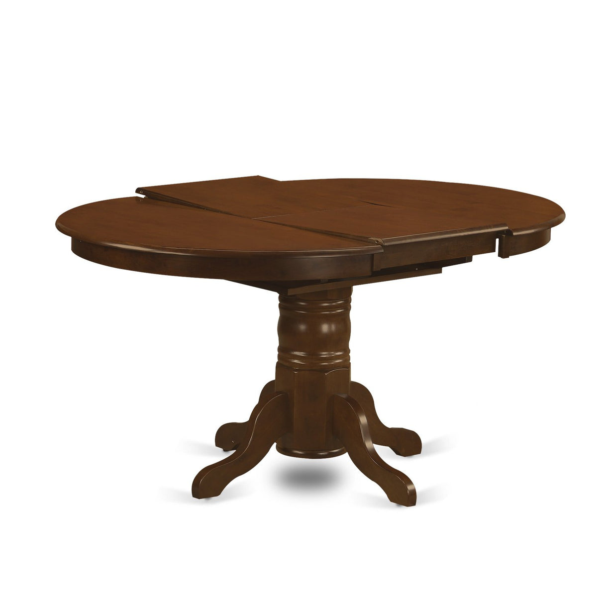 East West Furniture KET-ESP-TP Kenley Dining Room Table - an Oval Solid Wood Table Top with Butterfly Leaf & Pedestal Base, 42x60 Inch, Espresso East West Furniture