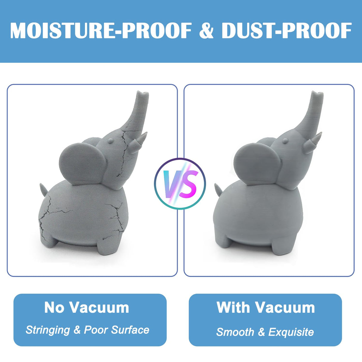 TIOPY Filament Storage Bags Vacuum Kit, 20Pcs 3D Printer Filament Sealed Bags with 20Pcs Desiccants/Seal Clip/Hand Pump, 11.8x13.4 in Fit Most 0.25/0.5/1 KG 3D Printer Filament Spools TIOPY