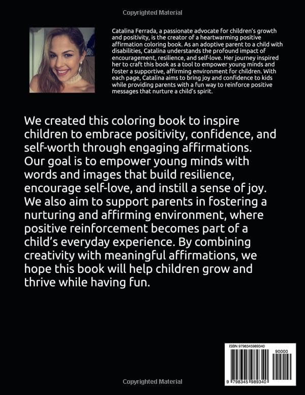 Positive Affirmations, coloring book for kids! WoodArtSupply