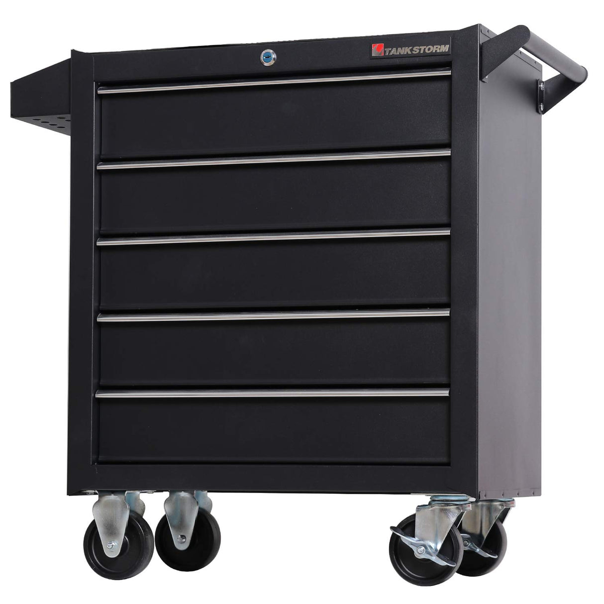 TANKSTORM Tool Chest Heavy Duty Cart Steel Rolling Tool Box 5 Drawer Cart (TZ35-BK) TANKSTORM