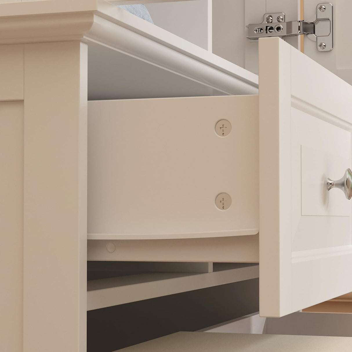 FUNISIR Bedroom Wardrobe Cabinet with 2 Doors, Wood Armoire Closet with Hanging Rod, Wardrobe Closet with 3 Drawers & Multi-Shelves for Clothes Organize, White (19.7" D x 31.5" W x 70.9" H) FUNISIR