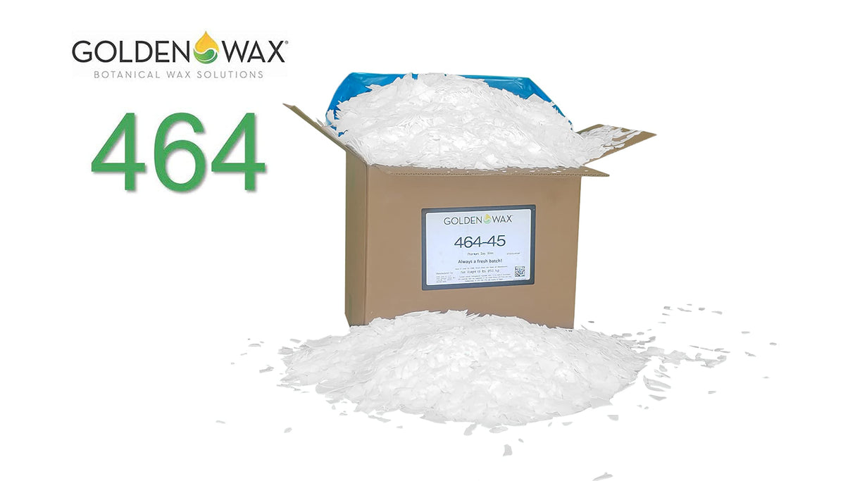 Golden Brands 464 Soy Wax, 45 poundlb Box, Golden Wax 464 Natural Soy Wax Flakes for Candle Making and DIY Projects, All-Natural, Paraffin-Free Candle Making Supplies by Golden Wax WoodArtSupply