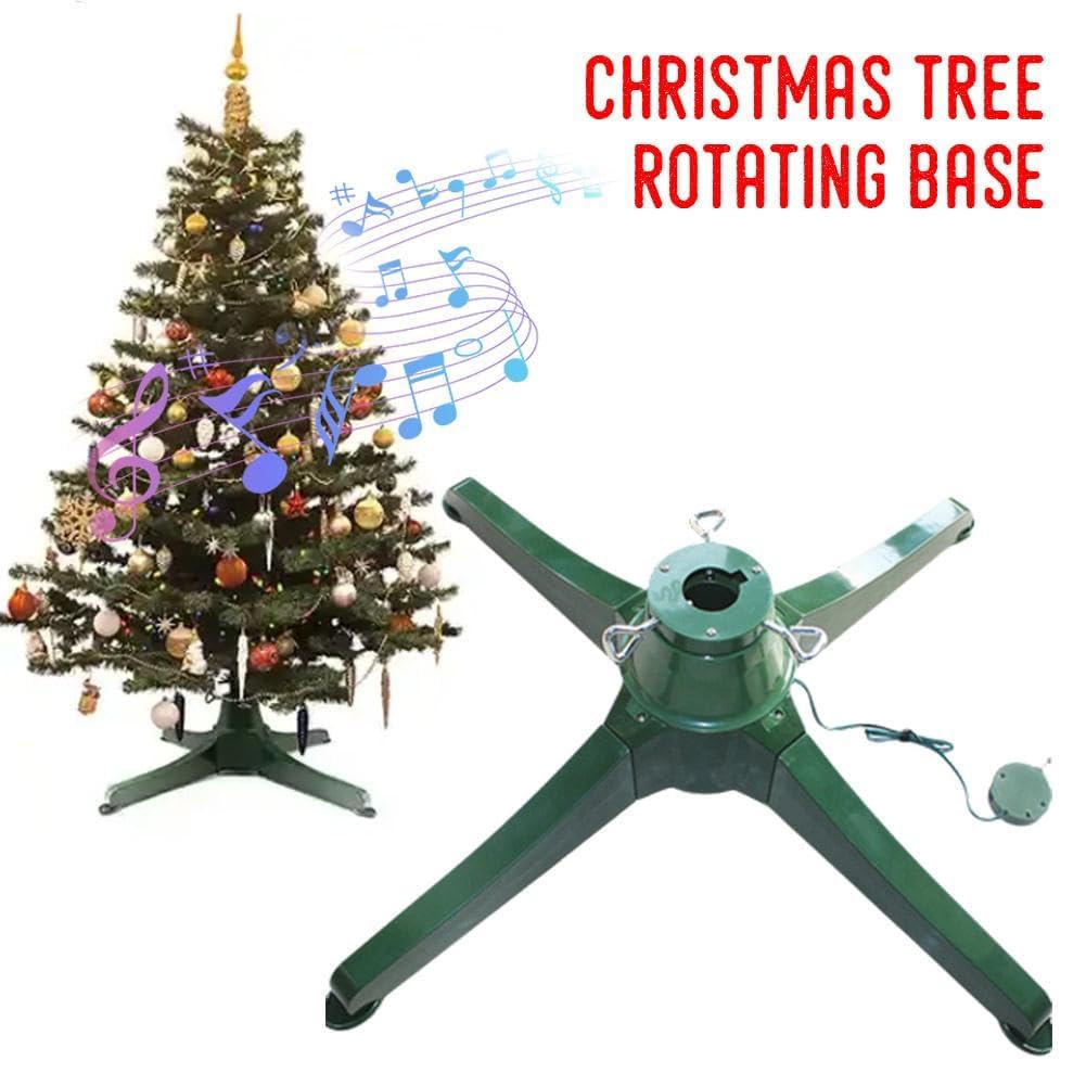 Musical Rotating Christmas Tree Stand with Speaker, 360 Degree Rotating Christmas Tree Stand with Music,Christmas Tree Rotating Stand,360° Spinning Christmas Tree Base with Music (31.5in) Generic