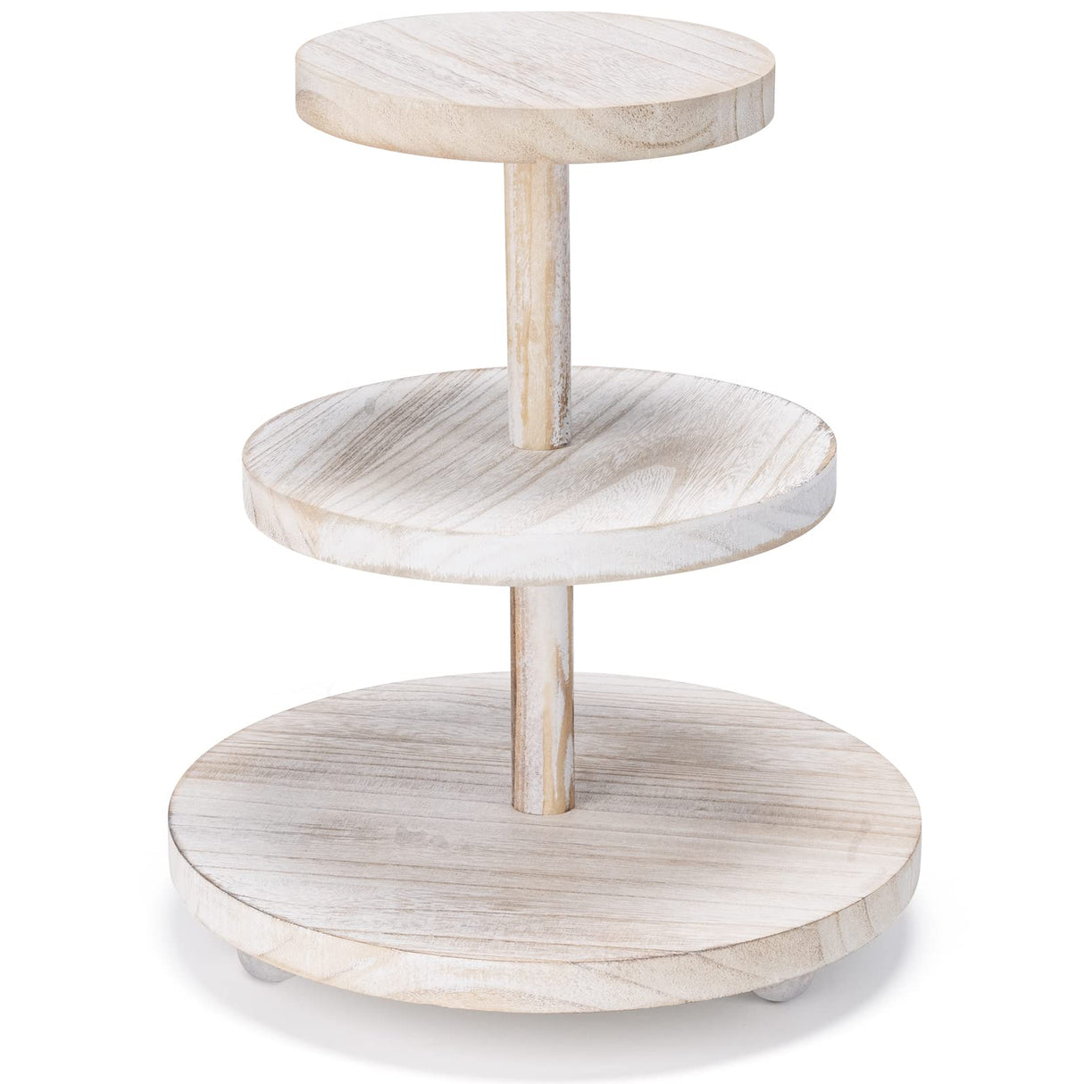 VIVIRBIEN 3 Tier Cupcake Stand Round,Wood Cake Stand with Tiered Tray Decor,Rustic Cake Stand,Cupcake Display for Home Tea Party, Birthday, Wedding, Farmhouse Decor,Woodland Baby Shower…… VIVIRBIEN