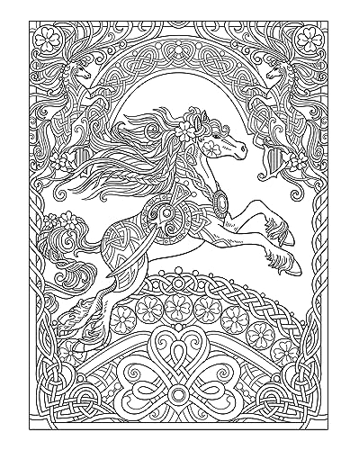 Creative Haven Dream Horses Coloring Book: Relax & Find Your True Colors (Adult Coloring Books: Animals) Dover Publications