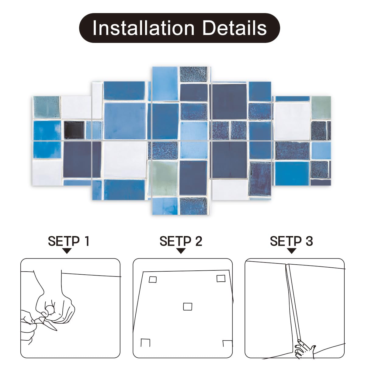 10 Pack Acoustic Panels A surface square tiles different shades blue Acoustical Soundproof Wall Panels Sound Absorbing Panel Reduce Room Echo Reverberation Acoustic Treatment AT5ZR4PD