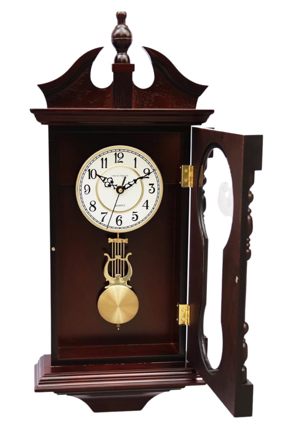 Vmarketingsite Grandfather Wall Clocks Battery Operated for Living Room Decor, Traditional Wood Wall Pendulum Clock with Westminster Chime, Makes A Great Housewarming Or Birthday Gift Vmarketingsite