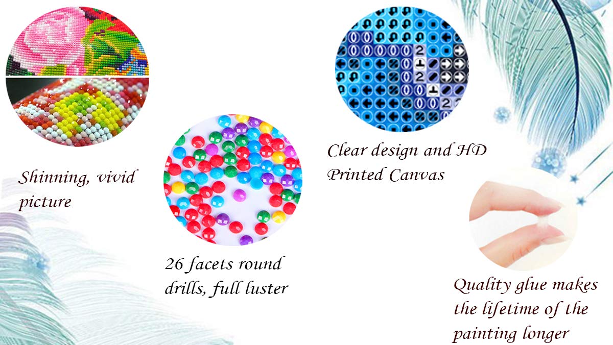 Peeua 5D Mandala Diamond Painting Kits for Adults, DIY Diamond Art Full Drill Cross Stitch Embroidery Crafts for Home Decor (14 x 14 in) (Green) (PTM) Peeua