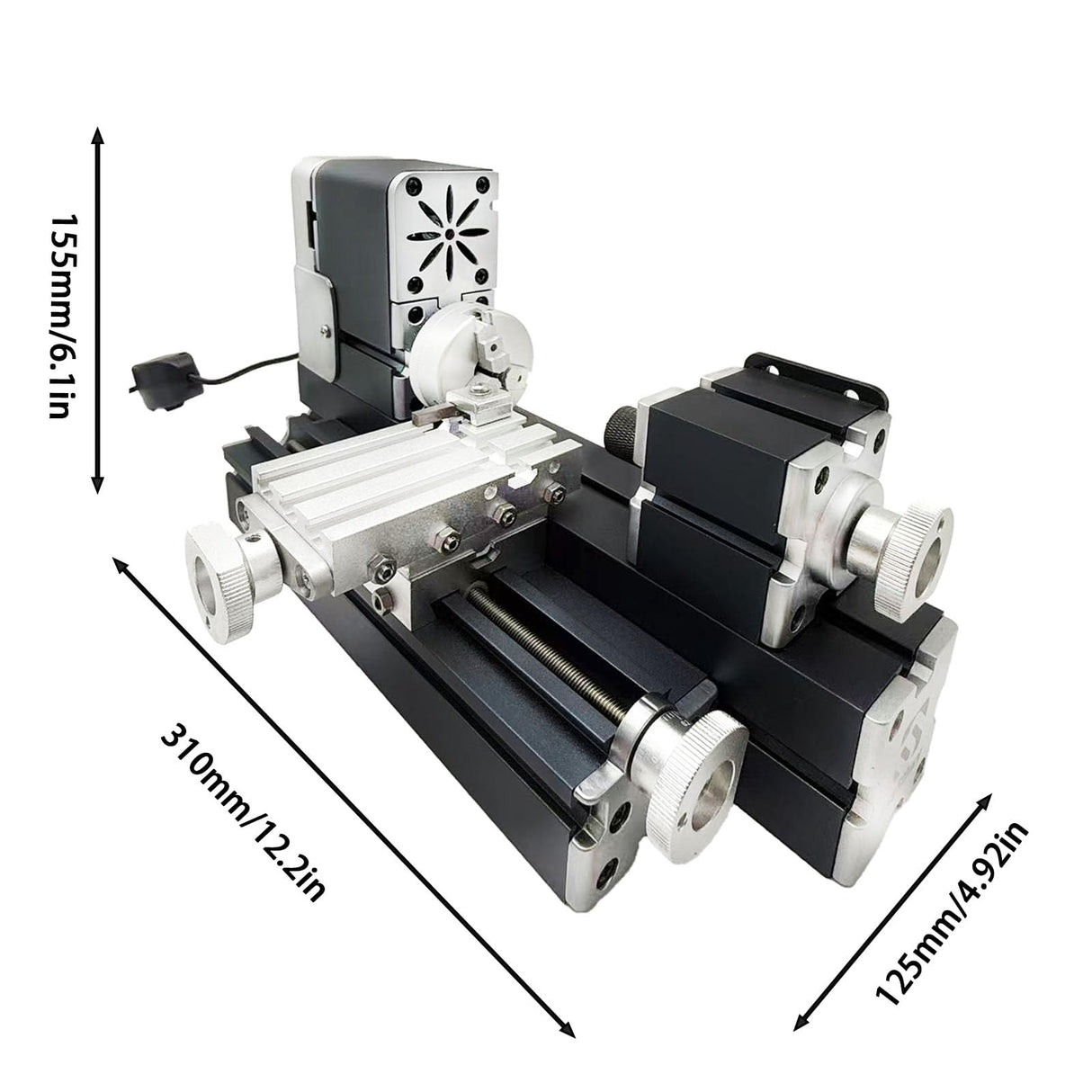 EssSthmy Mini Metal Lathe Machine, 36W 20000 RPM, Benchtop Lathe for Woodworking DIY,Crafting Wood & Soft Metal EssSthmy
