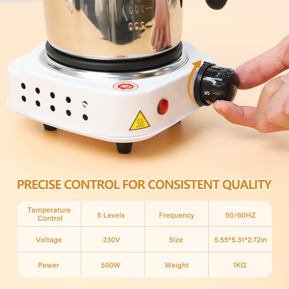 Fast METL Soap Making Kit with Electronic Hot Plate, All-in-One Soap Making Supplies with Melt & Pour Soap Base, Pouring Pot, Mold & Tools for Adults and Beginners Soap Craft FAST MELT