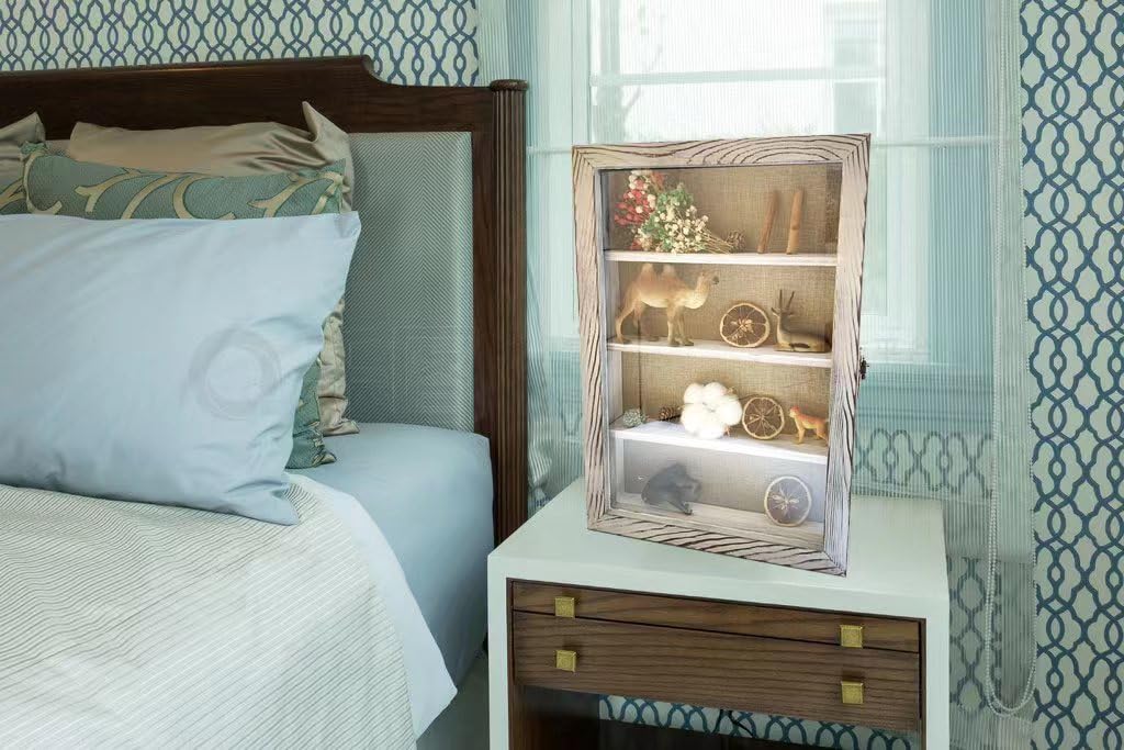 WANLIAN Shadow Box Frame with Acrylic 11x16“ Wooden Shadow Box Display Case with 3 Detachable Shelves & Linen Back, Wall-Mounted Deep Display Box Picture Frame for Photos Memorabilia (White) WANLIAN