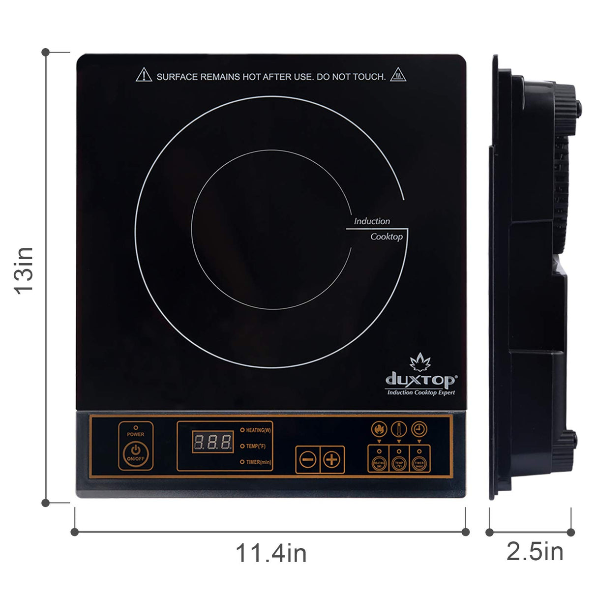 Duxtop 1800W Portable Induction Cooktop Countertop Burner, Gold 8100MC/BT-180G3 duxtop