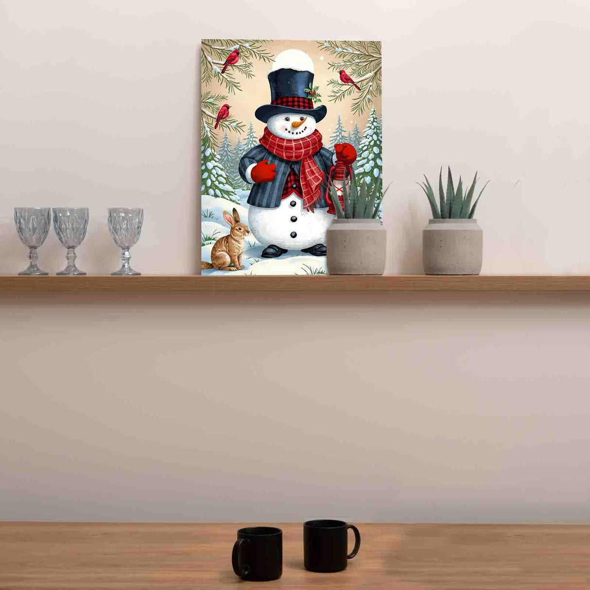 Tucocoo Retro Winter Snow Landscape Paint by Numbers for Adults Christmas Snowman Oil Acrylic Painting by Numbers Kits Xmas Paint by Numbers Home Decor Gifts Arts Crafts 16x20inch Frameless Tucocoo