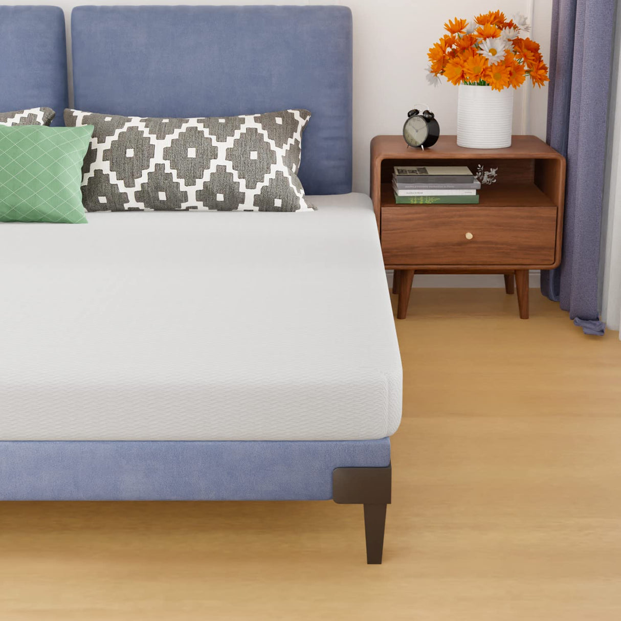 PayLessHere 5 Inch Gel Memory Foam Mattress Medium Firm Mattresses CertiPUR-US Certified Bed-in-a-Box Pressure Relieving King Size,Fiberglass Free,White PayLessHere