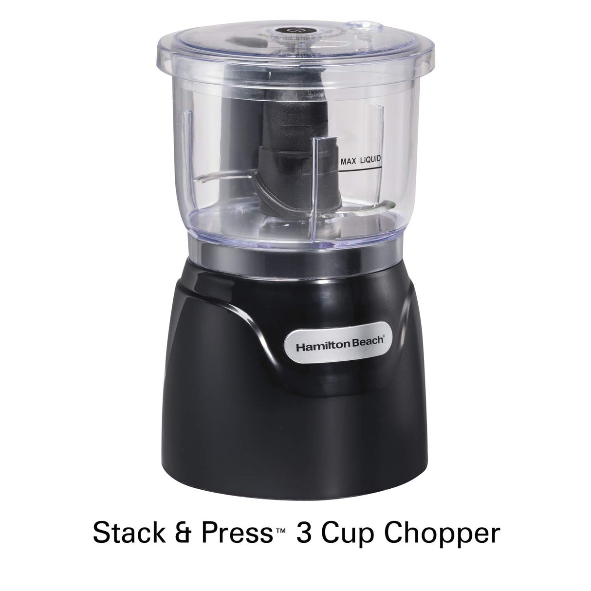 Hamilton Beach Electric Vegetable Chopper & Mini Food Processor, 3-Cup, 350 Watts, for Dicing, Mincing, and Puree, Black (72850) Hamilton Beach