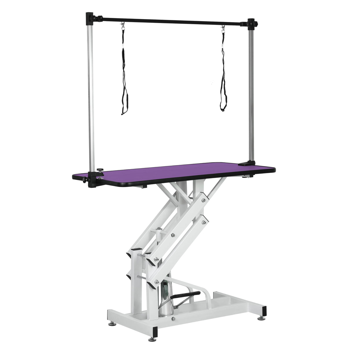 ACIDBOLT Hydraulic Pet Grooming Table, 42'' Durable Foldable Dog Grooming Table Suitable for Small Medium Large Dogs, Heavy-Duty Pet Grooming Table Drying Table with Adjustable Arms ACIDBOLT