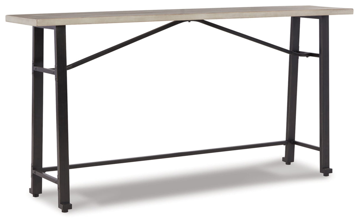 Signature Design by Ashley Karisslyn Urban Industrial Counter Height Long Table, Black & Beige Signature Design by Ashley