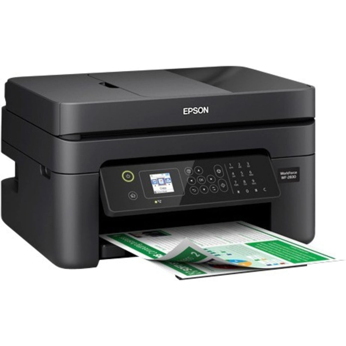 Epson Workforce WF-2930 Wireless All-in-One Printer with Scan, Copy, Fax, Auto Document Feeder, Automatic 2-Sided Printing and 1.4" Color Display Epson