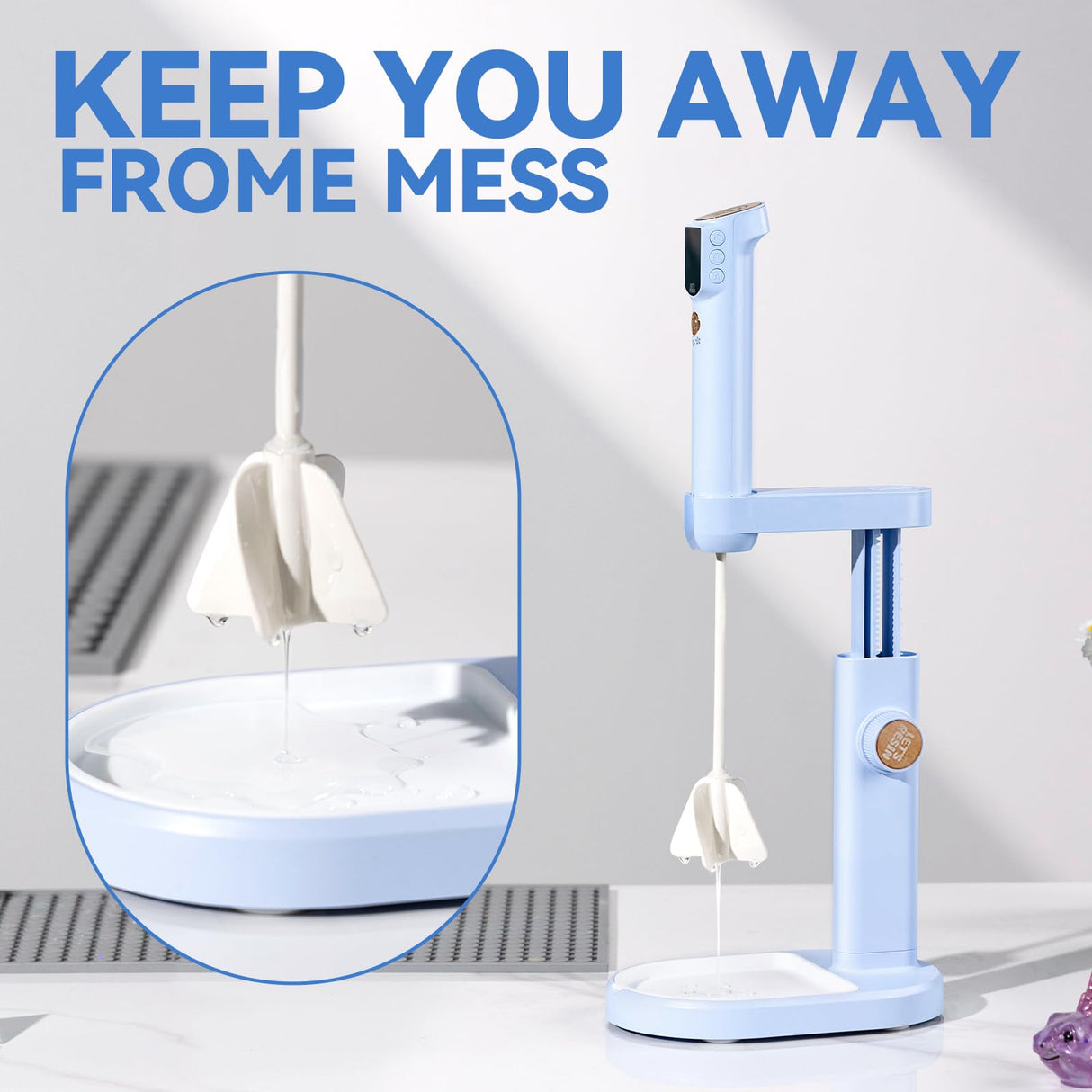 LET'S RESIN Upgraded Resin Mixer Master,3 Speeds Control Epoxy Mixer with AI Mode&HD Large Screen,Intelligent Resin Mixer Electric and Stand for Epoxy Resin,Molds,Soap Making(Included 2 Sizes Paddles) LET'S RESIN