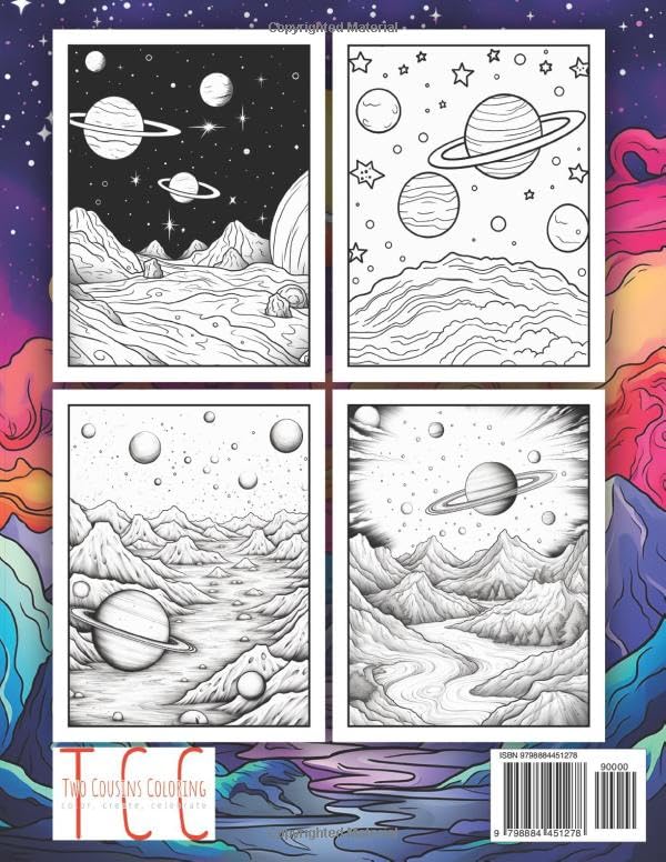 Cosmic Colors: A Coloring Book of Stars, Planets, and Galaxies Majosta