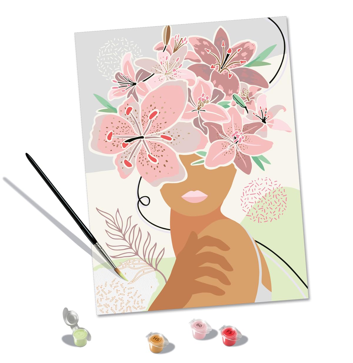 Ravensburger Flowers on My Mind Paint by Numbers Kit for Adults - 20275 - Painting Arts and Crafts for Ages 12 and Up Ravensburger