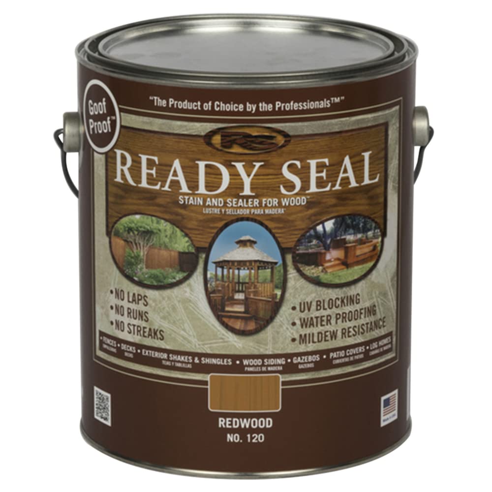 Ready Seal Goof Proof Semi-Transparent Redwood Oil-Based Wood Stain and Sealer 1 gal. Ready Seal