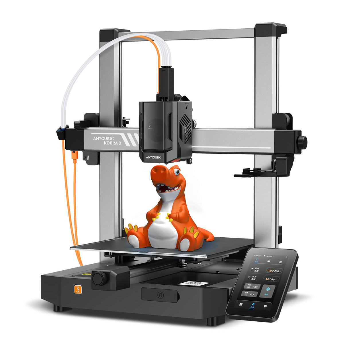 Anycubic Kobra 3 3D Printer Only, Max 600mm/s Print Speed Full-auto Calibration Details Better, Multi-Color 3D Printing Need with Additional Anycubic ACE Pro, Explore Endless Fun 9.8"x9.8"x10.2" ANYCUBIC