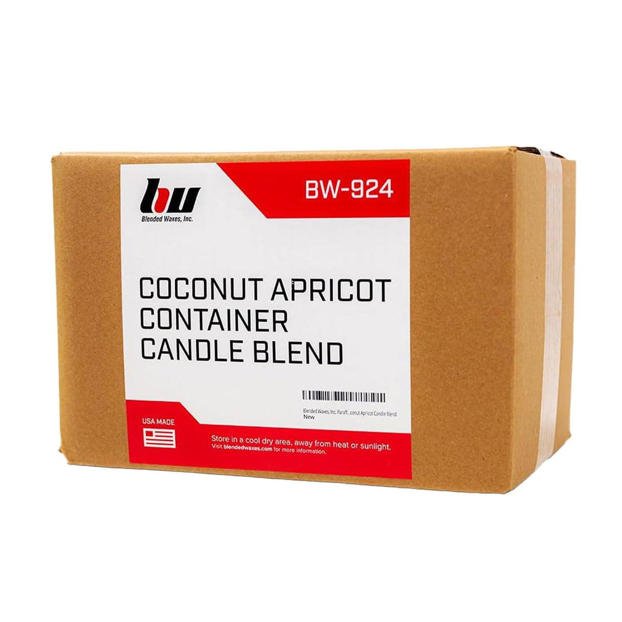 Blended Waxes, Inc. Coconut Apricot Wax for Candle Making, Nature-Sourced Single Pour Coconut Apricot Blend, Premium Scent-Absorbent Wax for Candle Making 10 lb Pastilles BW Blended Waxes, Inc.