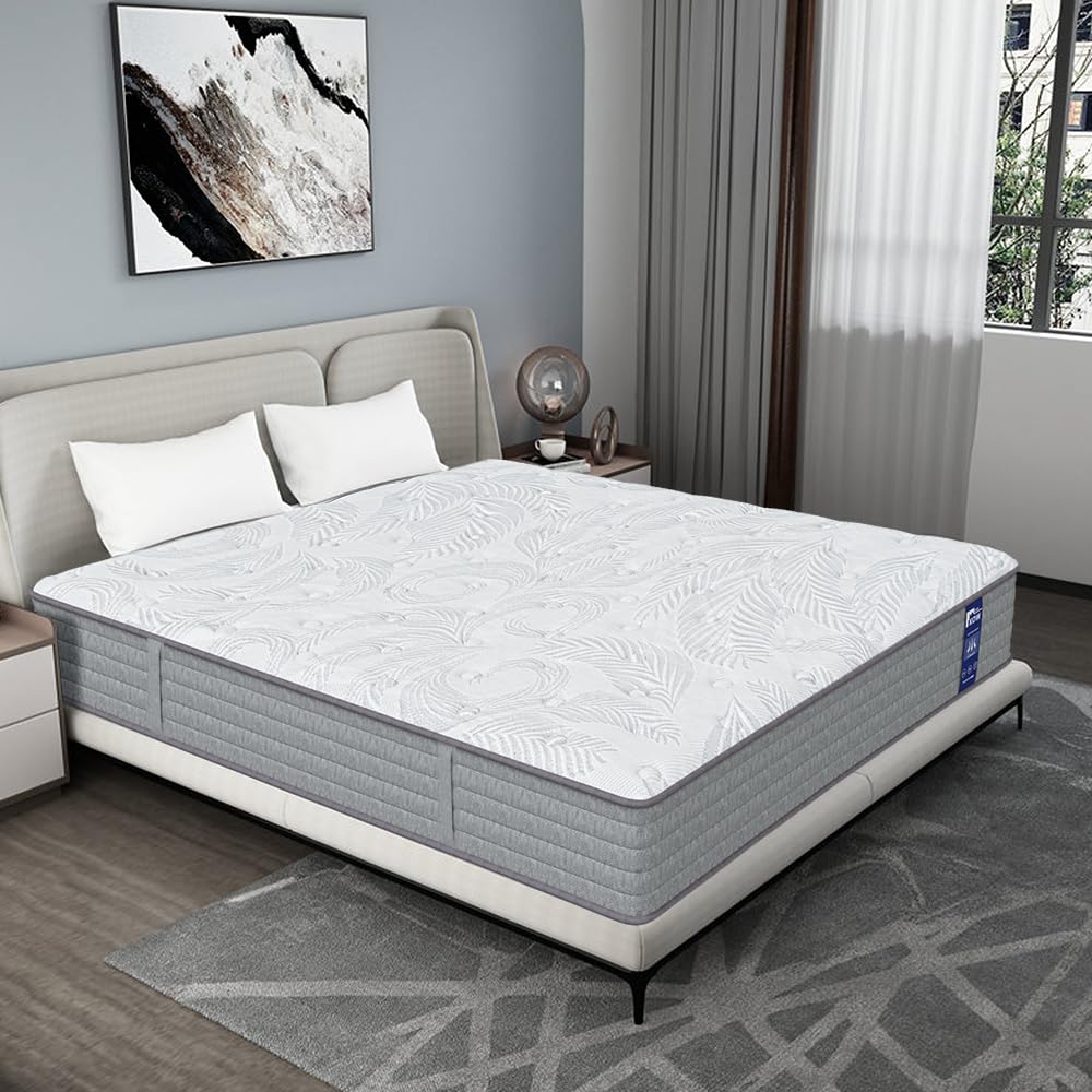 Twin Mattress, 12 Inch Memory Foam Hybrid Mattress, Twin Size Mattress in a Box with Strong Edge Support, Pressure Relief, Medium Firm, CertiPUR-US (12 INCH, Twin) MSJh