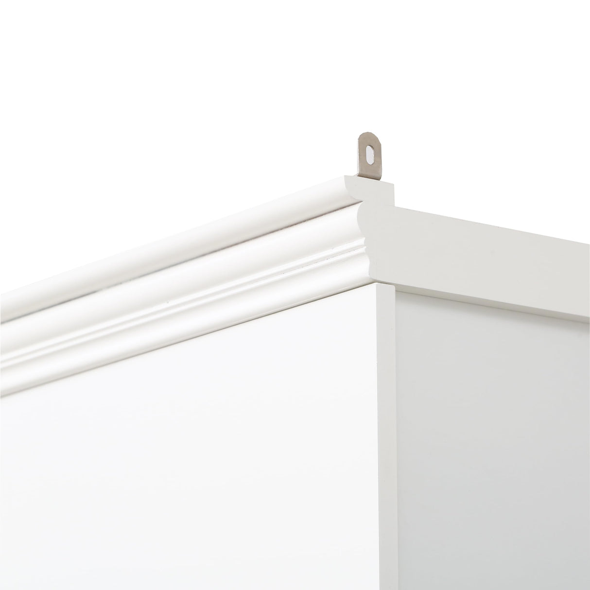 78.75'' Display Shelves,Display Cabinet with Adjustable LED Ceiling Light, Retro-Style Bookcases with Tempered Glass Shelves for Living Room, Home, Office, Studio or Workspace, White THINK 30