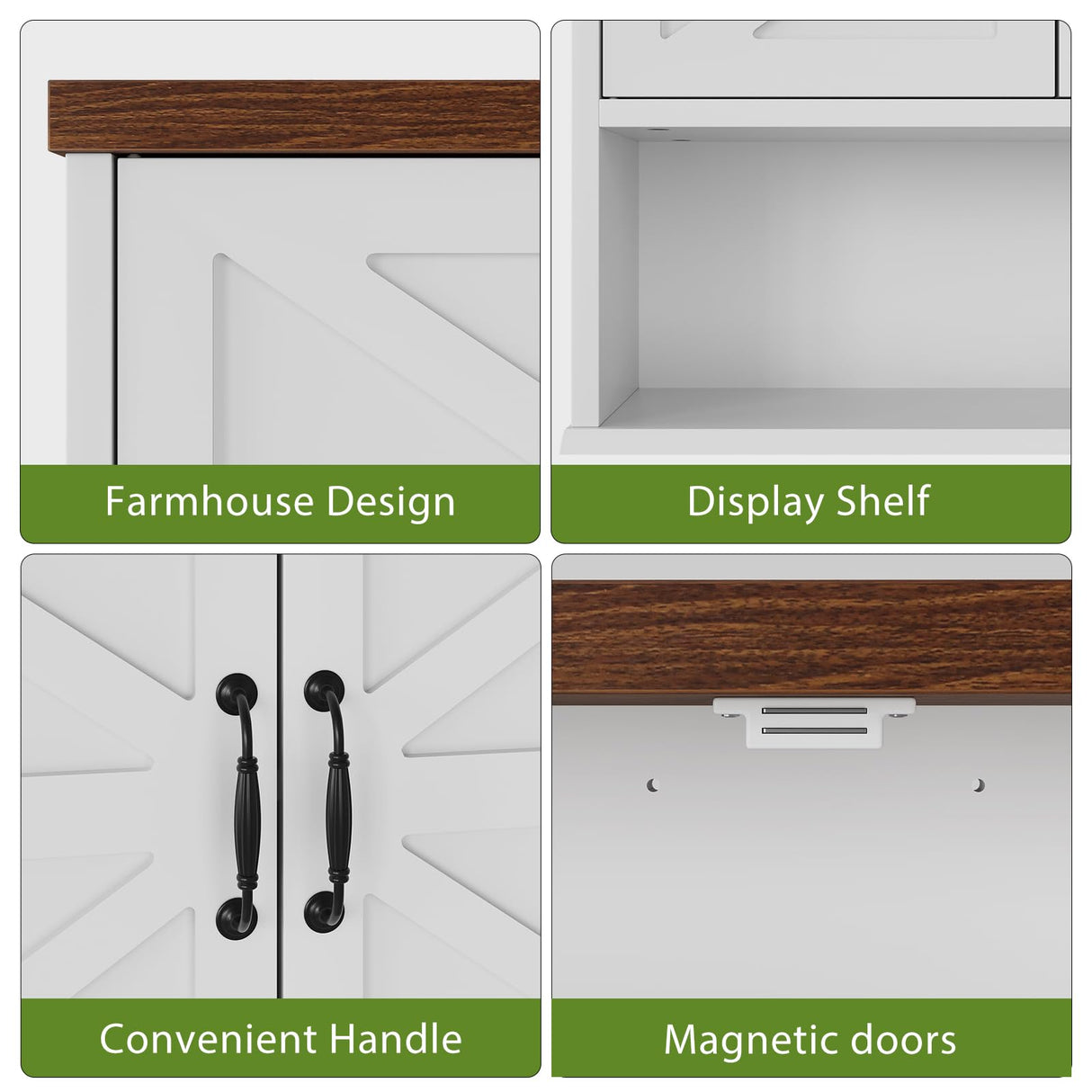 Mino Kesper Bathroom Wall Cabinet with Barn Doors, Wall Mounted Bathroom Storage Cabinet, Farmhouse Style, Adjustable Shelf, Wall Mounted, 23.6 x 7.9 x 23.9 Inches Mino Kesper