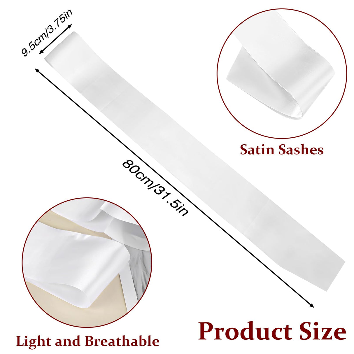 10 Pack Beauty Pageant Sashes Blank Satin Sashes White Sashes Blank for Pageants, Blank Sashes to Decorate Sashes, Plain White Sash, DIY Sash for Party Decorations,Wedding,Bridal Shower Birthday Party Mozeat Lens