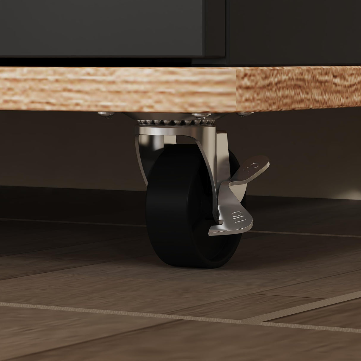 Homsee 70" W Mobile Wall Unit Entertainment Center with Height Adjustable TV Mount Stand for TVs up to 65", Rolling TV Stand Media Console Table with Storage Shelves & Drawers for Living Room, Oak Homsee